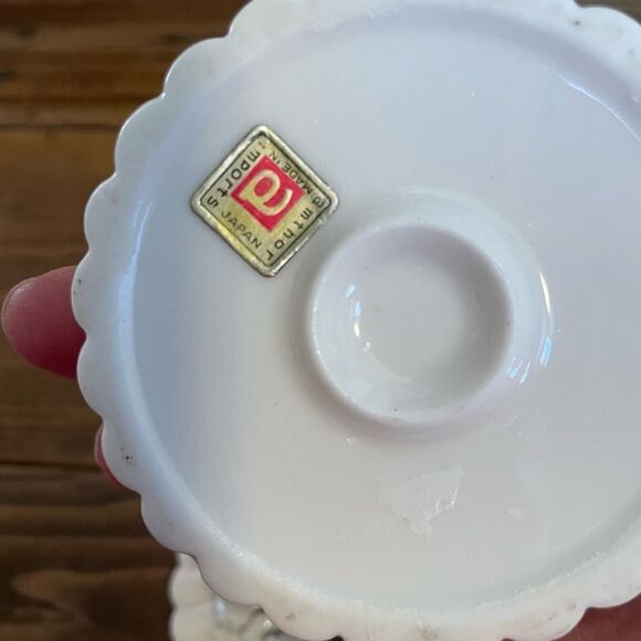 Vintage Japenese Rice Floral Porcelain Trinket Box - Picture 5 of 11